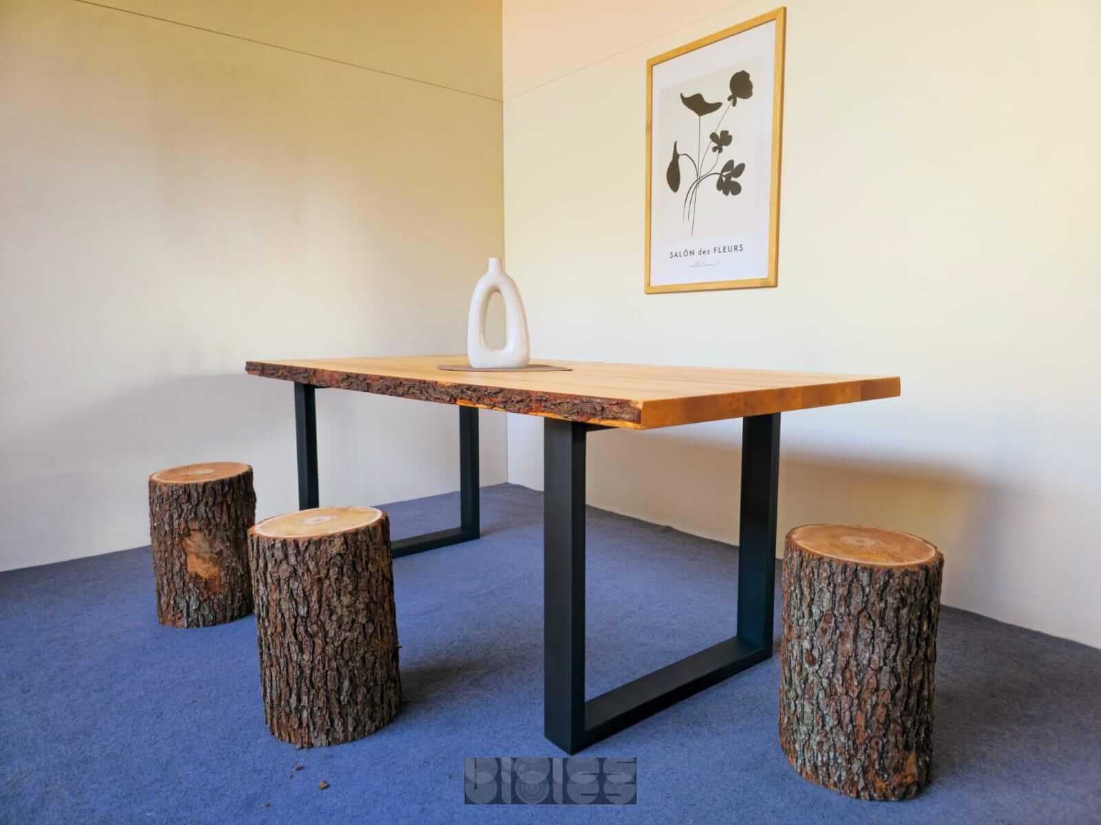 Erlentisch mit natürlicher Rinde - solide Eleganz für Ihr Zuhause – Bild 3