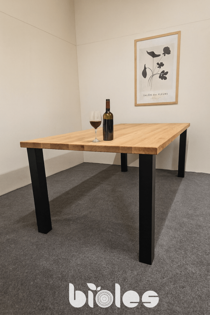 Massiver Erlen-Esstisch 280 × 100 cm mit zwei Verlängerungen