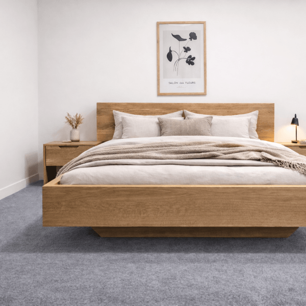 Schwebebett aus massivem Eichenholz – Zeitloses Design und außergewöhnliche Stabilität