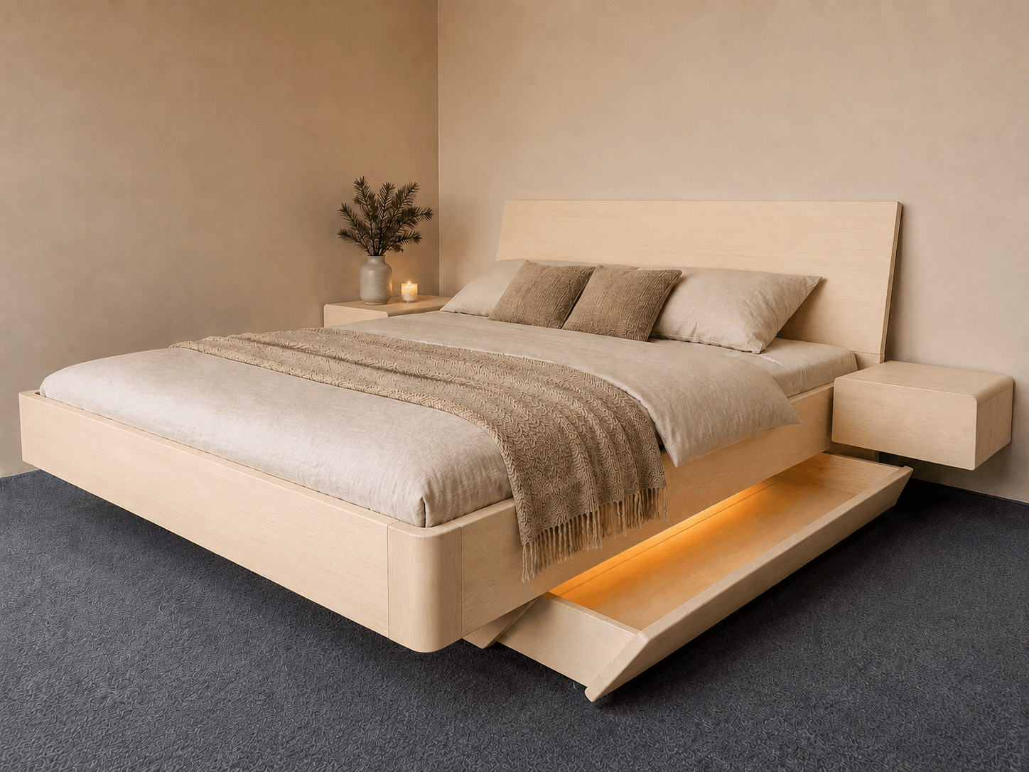 LOMA – Schwebebett aus Massivholz mit zeitlosem Design – Bild 11
