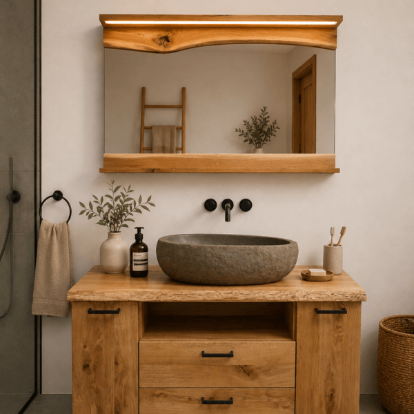 NATURA – Badezimmerset aus massiver Eiche