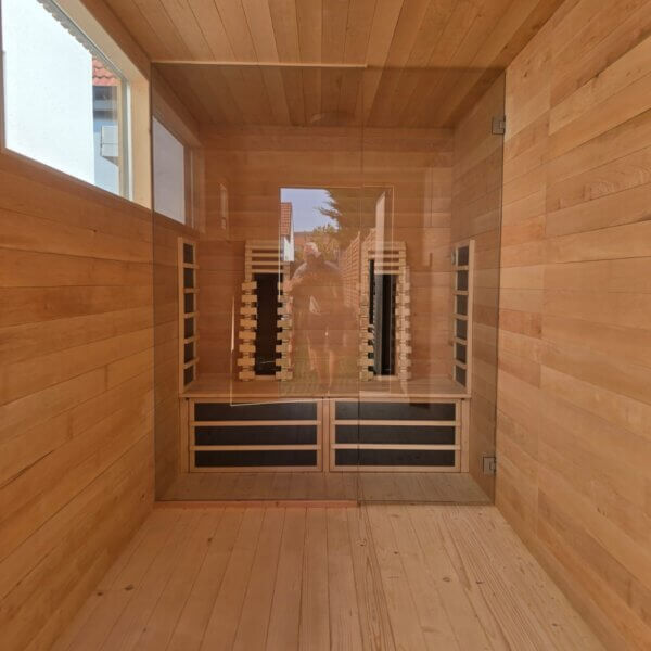 Sauna Linassi IR – Infrarotkabine für 2 Personen mit Vorraum