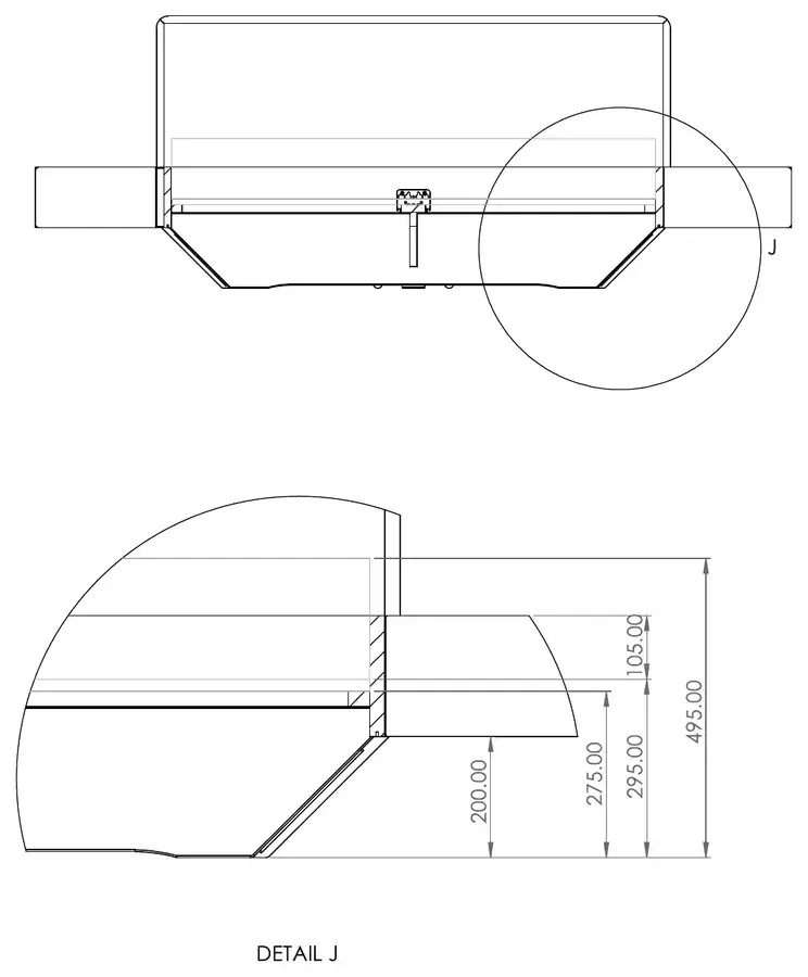 STANDARD – Liegefläche 50 cm, Kopfteil 90 cm